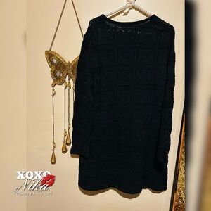 The Drop Crochet  Dress - Size XL NWT Long sleeve